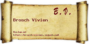 Brosch Vivien névjegykártya